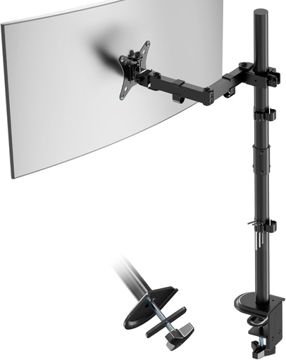 Suport pentru monitor PUTORSEN cu înălțime de 80 cm pentru 1 monitor, pentru ecrane de 13-35 inch, suport pentru monitor complet reglabil, braț pentru monitor, 9 kg per braț, VESA 75x75/100x100mm