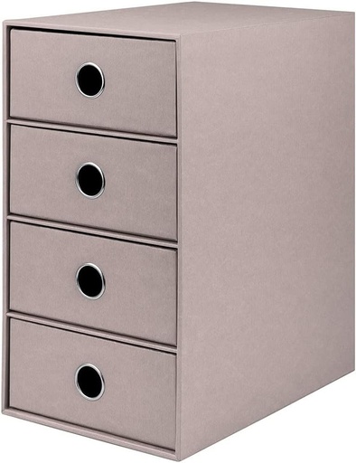 Rössler Papier 1524452494 - S.O.H.O. Cutie cu 4 sertare pentru DIN A5, cu orificiu pentru mâner, taupe, 250 x 175 x 320 mm, 1 bucată