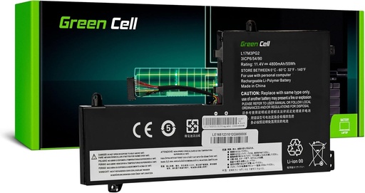 Green Cell L17C3PG1 L17L3PG1 L17M3PG1 L17M3PG2 L17M3PG3 Baterie pentru Ordinator Portable Lenovo Legion Y530-15ICH Y540-15IRH (4800 mAh 11,4 V Negru)