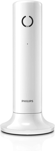 Philips Linea M4501W/01 Telefon simplu - Telefon DECT fara fir - Telefon cu robot telefonic de 1,6 inchi - Agenda telefonica - ID apelant - Gama extinsa - Alb