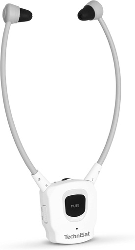 TechniSat STEREOMAN ISI 3 - Casti (casca secundara, casti stereo wireless inclusiv baterie, fara transmitator, potrivite doar pentru STEREOMAN ISI 3) alb