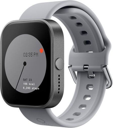 Ceas inteligent CMF by Nothing Watch Pro cu afișaj AMOLED de 1,96 inchi, tracker fitness, multi-GPS încorporat, apelare Bluetooth cu reducere a zgomotului AI și până la 13 ore de viață a bateriei, gri cenușă