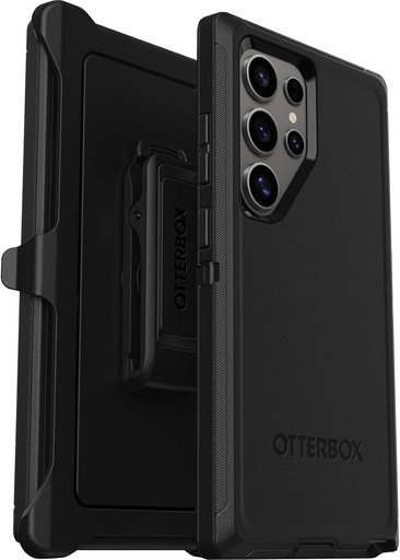 Husa OtterBox Defender pentru Samsung Galaxy S24 Ultra, rezistenta la socuri, la cazaturi, ultrarezistenta, husa de protectie, testata de 5 ori conform standardului militar, neagra