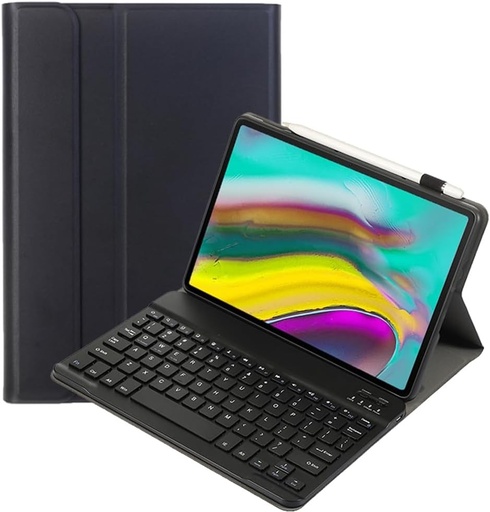Leleyo Husa cu tastatura pentru Samsung Galaxy Tab S5e 10,5 inci Husa inteligenta pentru tableta magnetica cu tastatura Bluetooth fara fir detasabila pentru Samsung Galaxy Tab S5e, negru