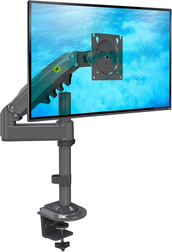 Suport de masă Ergosolid cu arc de gaz pentru ecrane LCD de 17-30 inchi cu max. VESA 75 x 75 mm - 100 x 100 mm, până la 9 kg, gri