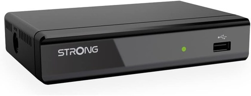 STRONG - Decodor TNT Full HD - SRT8109 - Funcție de înregistrare - Compatibil cu standardele HEVC265 și Dolby Digital Plus - Port HDMI, SCART, USB - Ghid electronic de programe - Negru