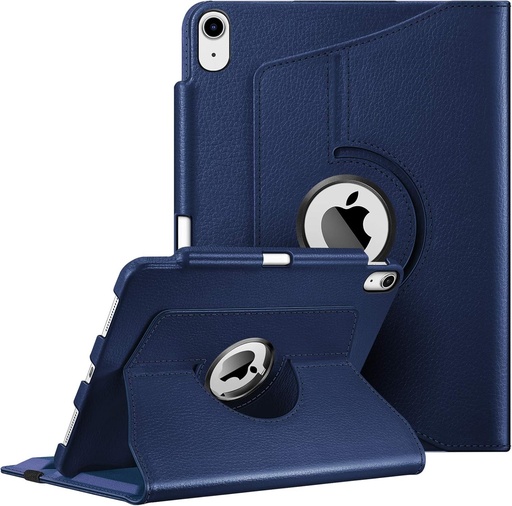 Husa Fintie pentru iPad Air 11 inch M3 (2025)/M2 (2024), iPad Air 5th Gen 2022 / iPad Air 4 2020 10,9 inch cu suport pentru creion - Husa de protectie reglabila la 360 de grade cu functie de suport, bleumarin