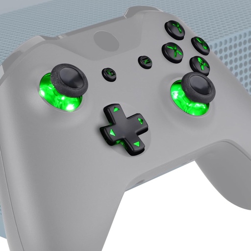 Buton LED eXtremeRate pentru controler Xbox One, butoane iluminate Butoane D-pad Thumbsticks Buton ABXY Butoane Meniu/Vizualizare Kit de lumină LED pentru controler Xbox One Standard/S/X[DTF]-Simboluri Butoane iluminate