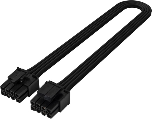 Silverstone SST-PP06BE-EPS35 - Cablu de alimentare 350 mm EPS/ATX 12 V cu 8 pini la 4+4 pini, manson negru