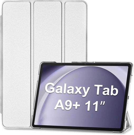 Husa ProCase pentru Galaxy Tab A9+ Plus 2023 (SM-X210/X215/X216/X218) 11 inchi, husa de protectie anti-cadere pentru Galaxy Tab A9 Plus 11", clapa magnetica, ultra usoara si clasica - argintie