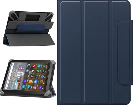 Husa universala HoYiXi pentru tableta Samsung Galaxy Tab/Lenovo/PRITOM/Fire de 7-8 inchi Husa de protectie universala cu suport pliabil pentru tableta de 7-8 inchi - albastru
