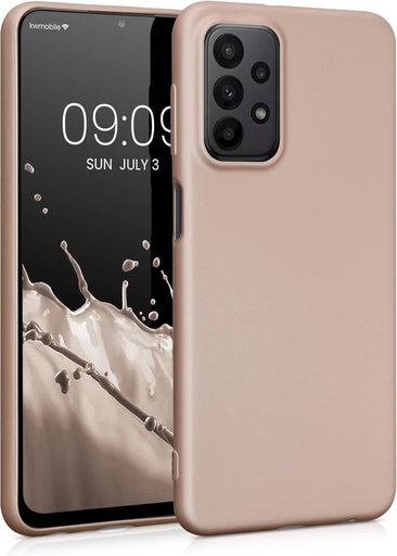 Husa kwmobile Compatibila cu Husa Samsung Galaxy A23 4G / 5G - Husa Telefon Protectie TPU Moale - Aur Roz metalic
