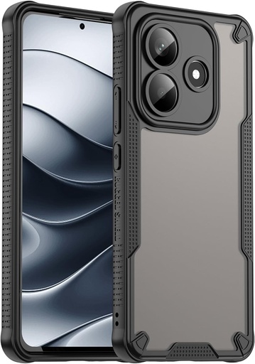 Husa Bihizei pentru Xiaomi Redmi Note 14 5G, Husa dur PC + TPU, [Protectie militara anti-soc] Husa din spate translucida mata, [Protectie camera], Anti-zgarieturi, Negru