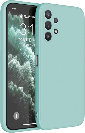 Husa Topme pentru Samsung Galaxy A32 4G (6,4 inchi) Husa, Protector de piele din silicon TPU - Cyan deschis