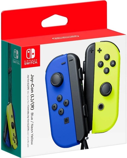 Controler Nintendo Switch Joy-Con, stânga albastru/dreapta neon galben [joc video]