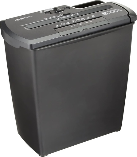Tocator de CD-uri cu taiere in banda Amazon Basics, 7-8 coli, negru
