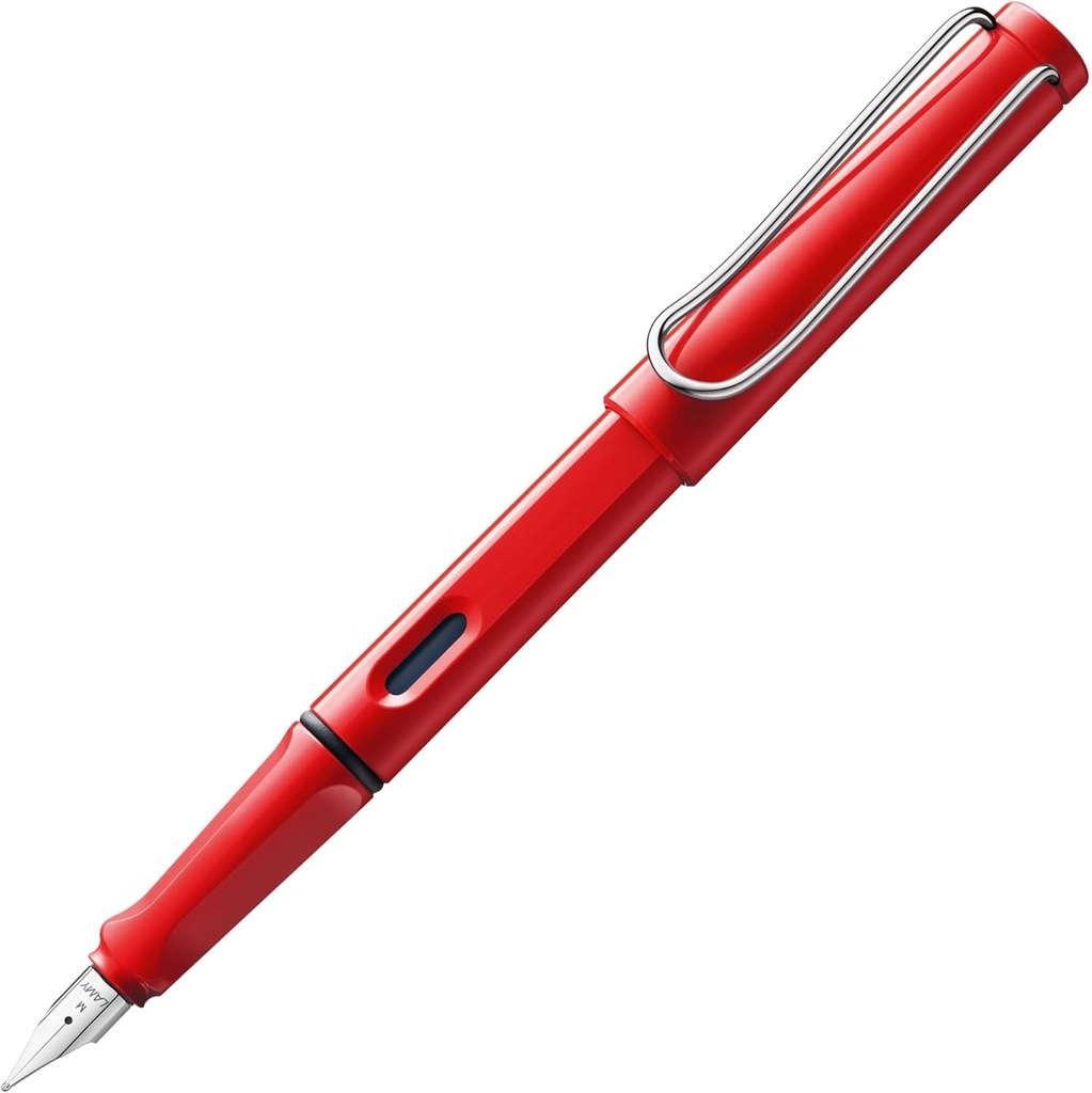 stilou Lamy safari rosu - stilou cu maner ergonomic si varf de otel ...