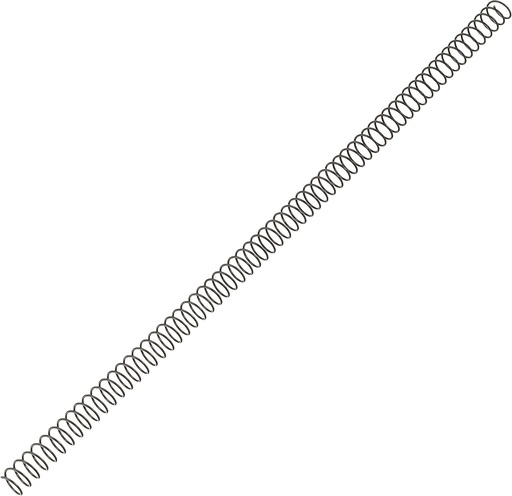 Fellowes Pachet de 100 de legaturi spiralate metalice, negre, 10 mm