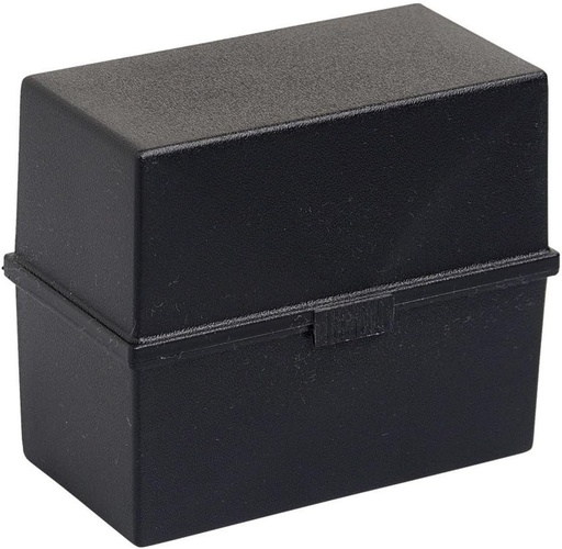 Cutie portabila Exacompta 51814D EcoBlack DIN A5. Fabricat din plastic reciclat, cu inchidere rapida pentru pana la 200 de fise. Cutie pentru carduri de index Black Blue Angel.