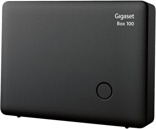 Gigaset Box 100 - Stație de bază DECT pentru propriul sistem de comunicații, acceptă până la 6 receptoare - pentru conexiune telefonică analogică, negru [versiunea germană]