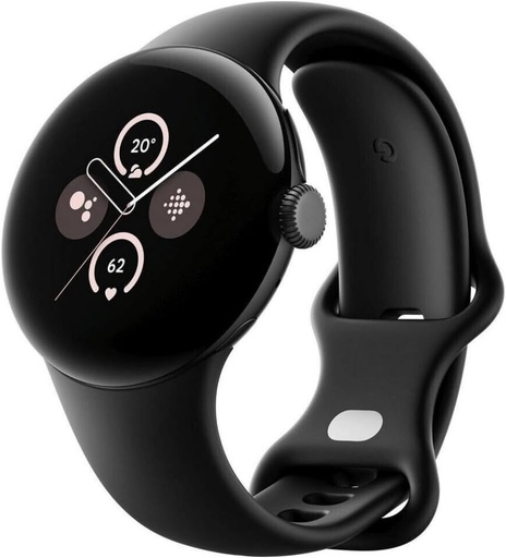 Google Pixel Watch 2 – Cel mai bun Fitbit – Monitor de ritm cardiac, Managementul stresului, Caracteristici de siguranță – Android – Carcasă din aluminiu negru mat – Brățară sport în