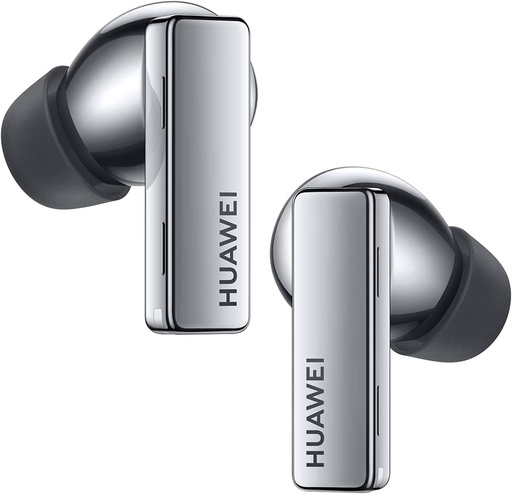 HUAWEI FreeBuds Pro - Căști Bluetooth fără fir cu anulare inteligentă a zgomotului, sistem cu 3 microfoane, încărcare rapidă fără fir, argintiu, mic