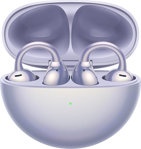 HUAWEI FreeClip, căști Bluetooth, clemă inovatoare, ureche deschisă, durată lungă de viață a bateriei, anulare a zgomotului apelului AI, rezistență IP54 la praf și stropi de apă, violet