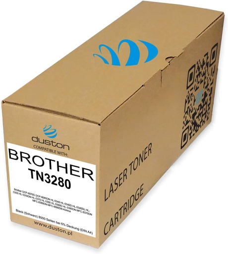 Duston TN3280/TN650, TN-3280 Negro Toner Compatibil cu Brother DCP-8070D DCP-8085DN HL-5340 HL-5340D HL-5340DL HL-5350 HL-5350DN HL-5370 HL-5370 HL-53870 MDNFC-53870 MFC-8880DN