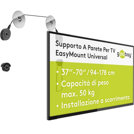 Goobay EasyMount L - Suport de perete pentru televizoare de pana la 55", argintiu