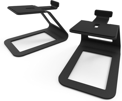 Kanto SE4 - Suporturi pentru difuzoare de birou înalte pentru difuzoare de dimensiuni medii de 3-4 inci și monitoare de studio | 5,6 inci înălțime | Suporta 9 lbs | Căptușită