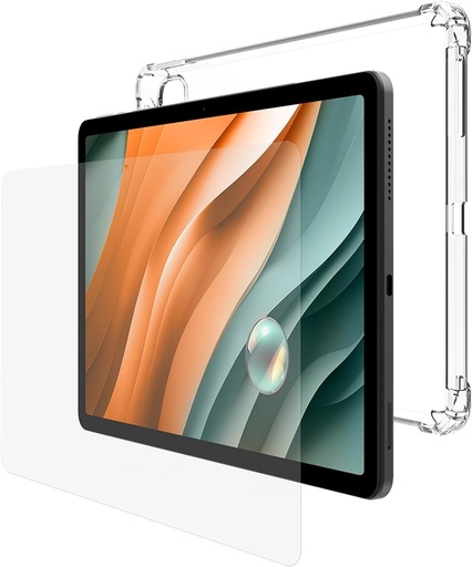 Pachet de protectie SPC Gravity 5 - Carcasa transparenta din silicon + sticla securizata pentru SPC Gravity 5 si Gravity 5 Pro (11") cu colturi intarite, foarte rezistenta si usoara