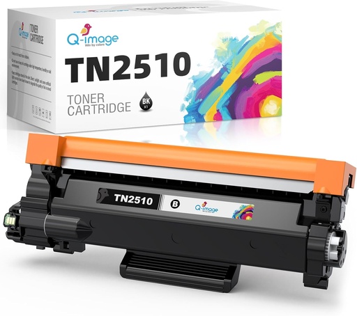 Toner Q-image TN2510 TN-2510 compatibil pentru Brother TN2510 TN2510XL per frate HL-L2400DWE, HL-L2445DW, DCP-L2620DW, DCP-L2660DW, DCP-L2665DW, MFC-L2800DW, MFC-L2827DWXL, MFC-L2835DW, MFC-L2860DWE(1 Nero)
