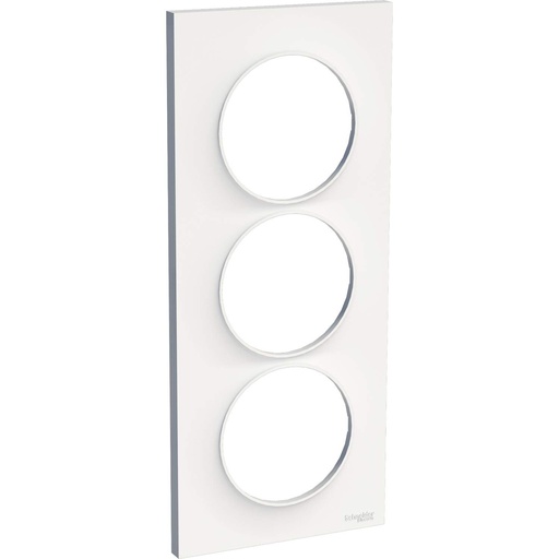 Odace Styl - Placa alba 3 stalpi verticali distanta centre 50 mm
