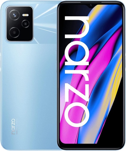 Smartphone realme Narzo 50A Prime-4+64GB Afișaj FHD+ fără margini de 16,7 cm (6,6"), cameră triplă AI de 50 MP, baterie puternică de 5000 mAh, bliț albastru, fără adaptor inclus