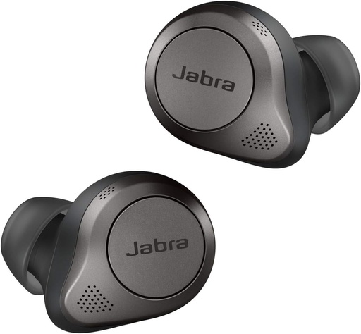 Jabra Elite 85t True Wireless - Căști wireless cu anulare activă a zgomotului, durată lungă de viață a bateriei și căști puternice - Carcasă de încărcare fără fir - negru titan