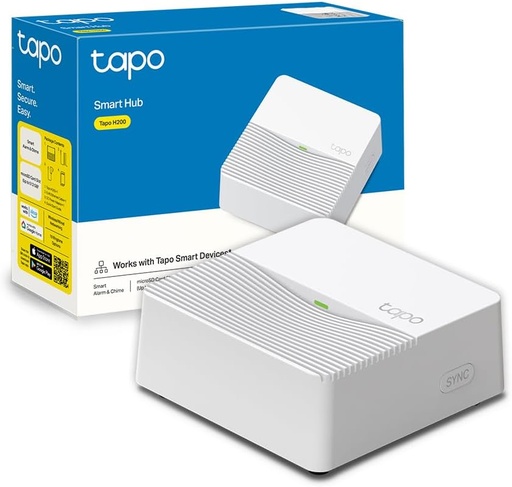 Tapo H200 Smart IoT Hub, până la 64 de comutatoare și senzori sau butoane + 4 camere sau sonerii alimentate cu baterie, nu sunt compatibile cu modelele de camere Tapo cu cablu de alimentare, Termostat Kasa KE100