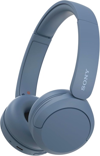Sony WH-CH520 | Căști fără fir, conexiune multipunct, cu microfon, până la 50 de ore de viață a bateriei cu încărcare rapidă - albastru