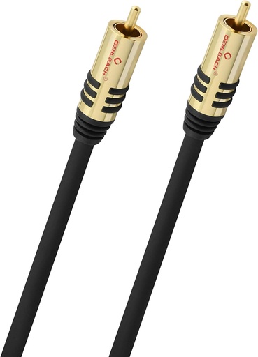 Oehlbach NF Sub, cablu subwoofer RCA - cablu audio - rotund - OFC - 5m - negru