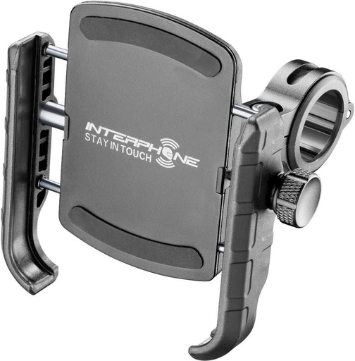 INTERPHONE SMCRAB - Suport universal pentru smartphone pentru motociclete - aluminiu - rotativ 360° pentru ghidon rotund cu diametrul de 16/30 mm