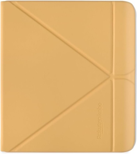 Husa Kobo Libra Color SleepCover | Galben unt | Tehnologia Sleep/Wake | Stand incorporat in 2 cai | Piele vegana | Compatibil cu eReaderul Kobo Libra Color de 7 inchi