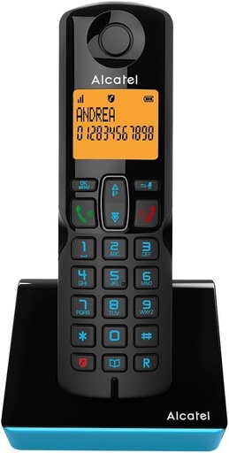 Alcatel S280 negru si albastru, maini libere, functie de blocare a apelurilor nedorite, director cu 50 de nume si numere