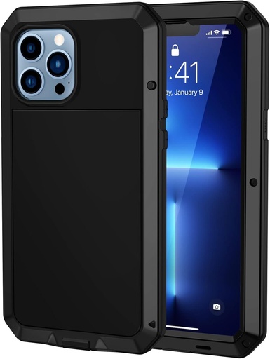 Husa Focusor pentru iPhone 13 Pro Max (6,7 inchi) [Rugged] Husa rezistenta la socuri de calitate militara cu protector de ecran incorporat pentru iPhone 13 Pro Max 5G, negru