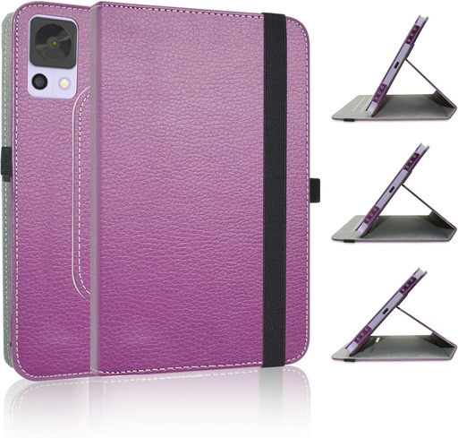 Husa de protectie din piele artificiala JRTAL cu rotire la 360° cu functie de suport pentru tableta DOOGEE T20 Mini/iPlay 50 Mini Pro/Alldocube iPlay 60 Mini Pro/HEADWOLF FPad 3 8,4" - violet