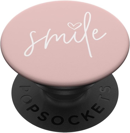 Smile Positive Inspirational Quote - Roz pastel deschis PopSockets PopGrip: Grip interschimbabil pentru telefoane si tablete PopSockets PopGrip adeziv