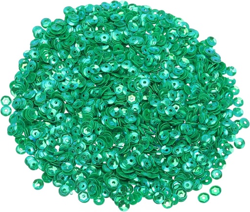 sourcing map Paiete libere, paiete cu sclipici de 4 mm, 3000 de bucati paiete cu paiete broderie paiete pentru confectionarea de bijuterii, crafting, cusut, verde inchis