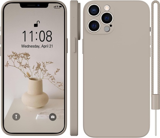 Husa WXX pentru iPhone 12 Pro Husa din silicon, husa pentru telefon mobil pentru iPhone 12 Pro, subtire, subtire, cu microfibra, husa de protectie universala, rezistenta la zgarieturi, pentru iPhone 12 Pro 6,1 inchi, gri titan