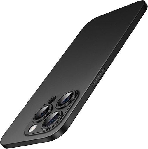 Husa JETech ultra subtire pentru iPhone 14 Pro Max 6,7 inchi, protectie incorporata pentru camera, usoara, finisaj mat, husa dur minimalista din PP (neagra)