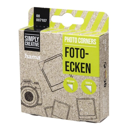 Hama Photo Corners 500 - colturi foto (transparente, albe)