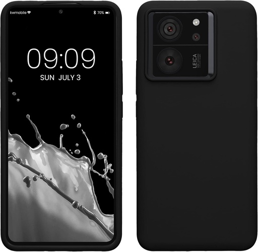 Husa kwmobile Compatibila cu Husa Xiaomi 13T / 13T Pro - Husa Telefon Protectie Moale TPU Silicon - Neagra