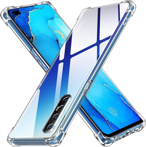 ivoler Husa transparenta din silicon pentru Oppo Find X2 Neo 5G cu colturi de protectie rezistente la socuri, husa de protectie ultra-subtire, moale, transparenta.